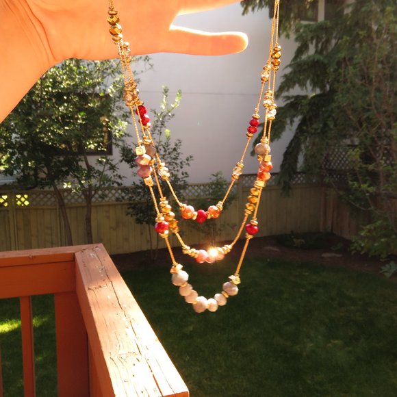 Purple Tiered Necklace - Picture 6 of 9